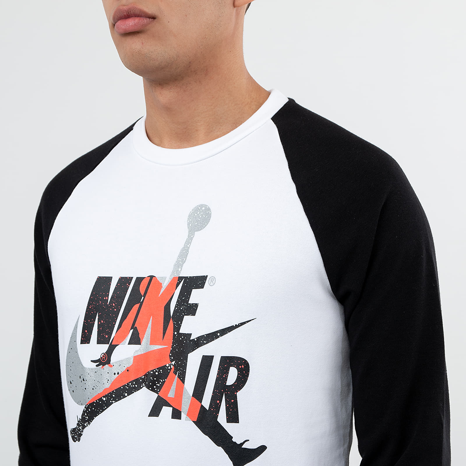 Felpe Jordan Jumpman Classics Fleece Crewneck White/ Black