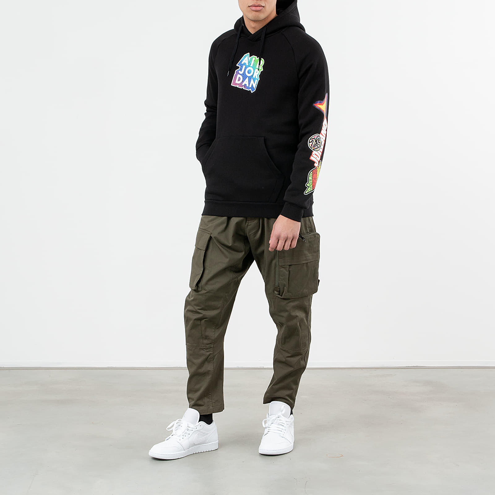 Sweatjacken und Sweatshirts Jordan Sticker Pullover Hoodie Black