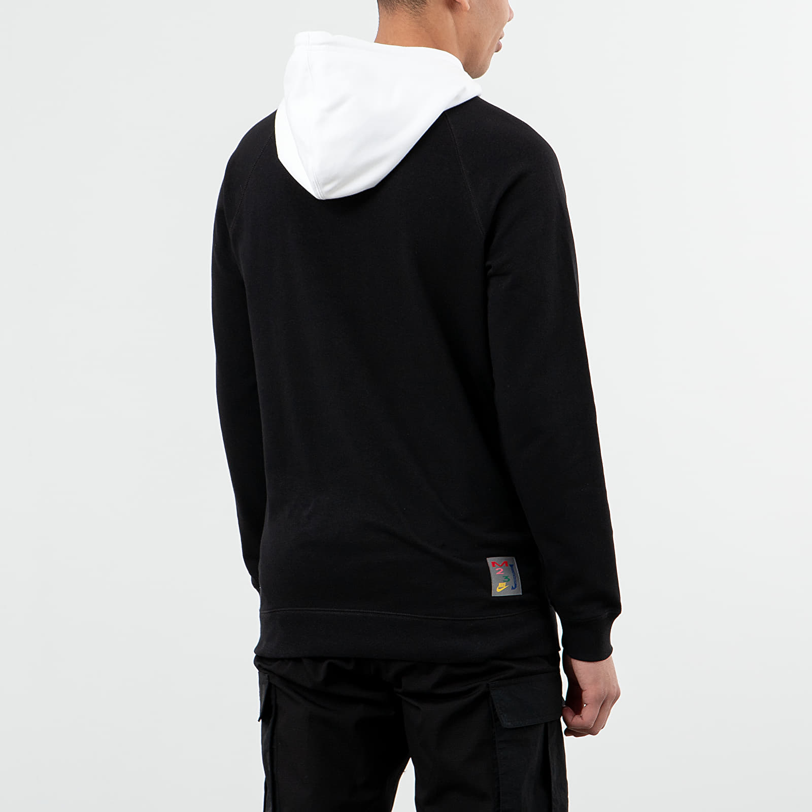 Mikiny Jordan Sport DNA Hybrid Pullover Hoodie Black/ White