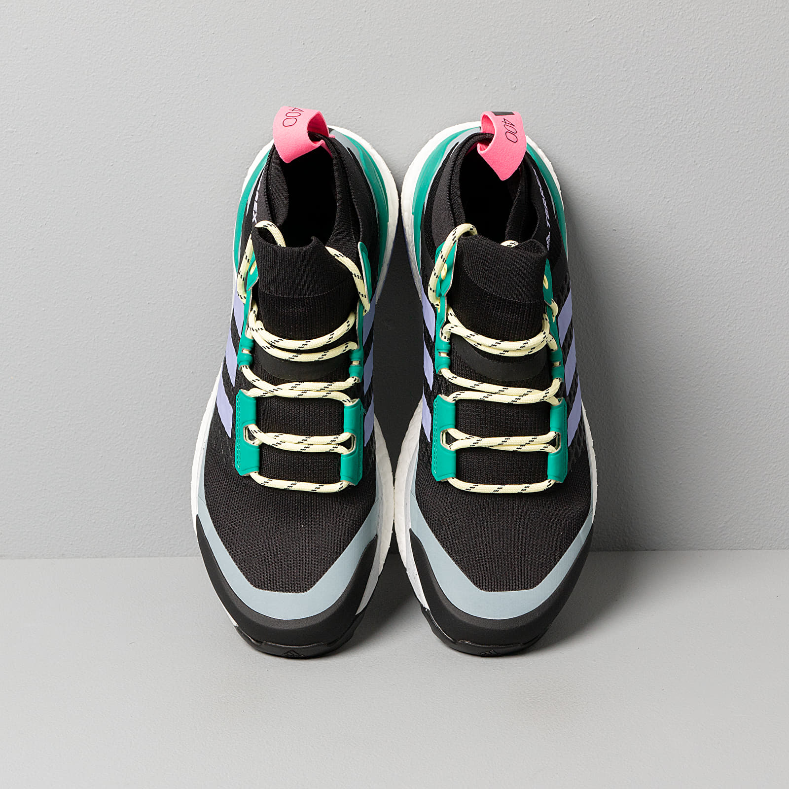 Moški čevlji adidas Terrex Free Hiker Core Black/ Light Purple/ Glow Green