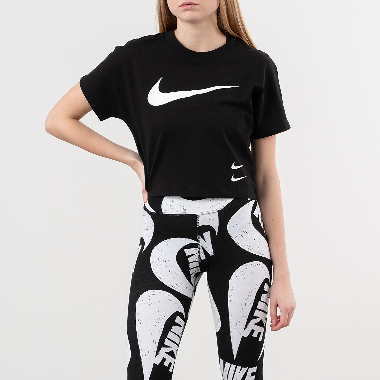 Tank Tops Nike Sportswear Swoosh Top Black/ White