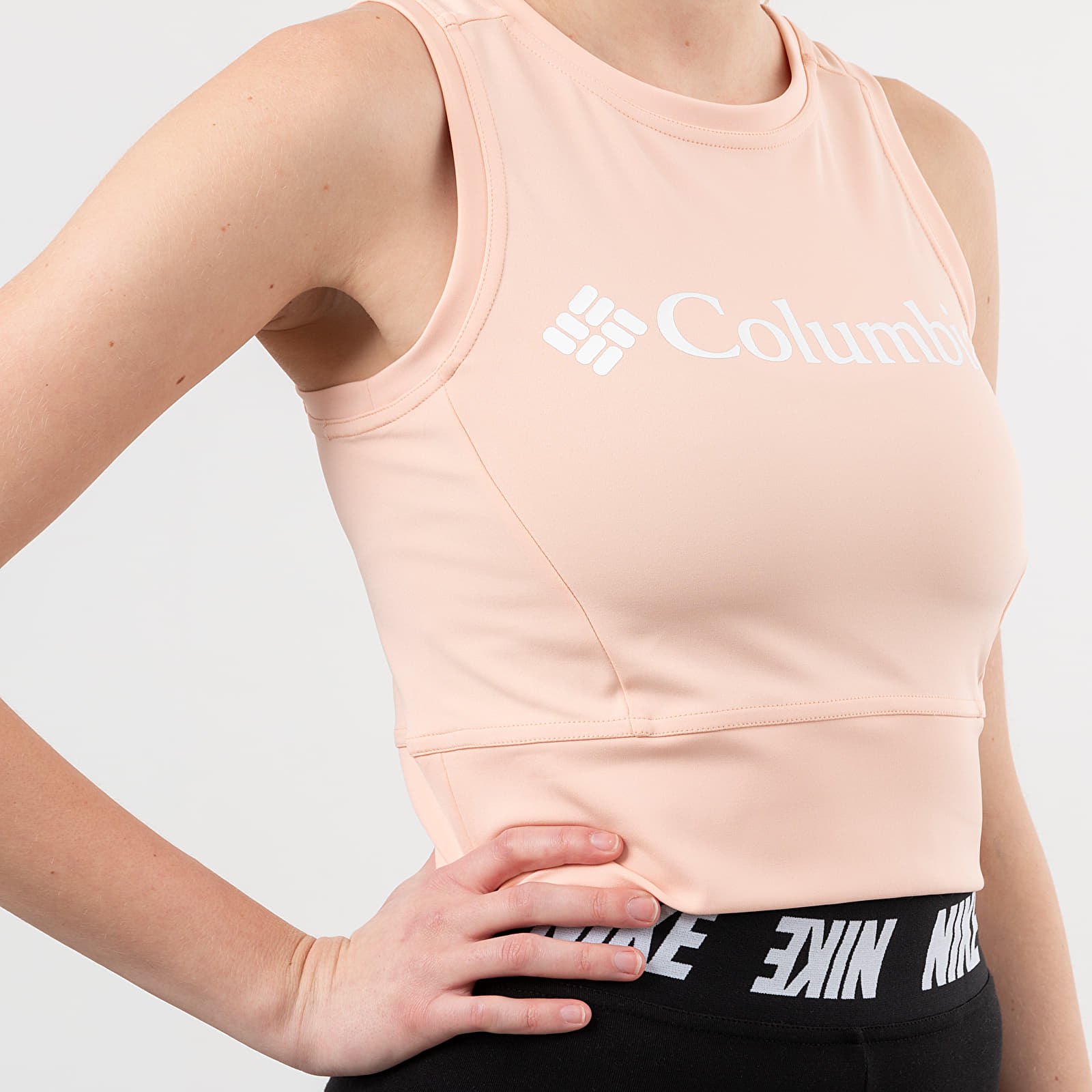 Vests Columbia Windgates Cropped Tank Peach Cloud/ White