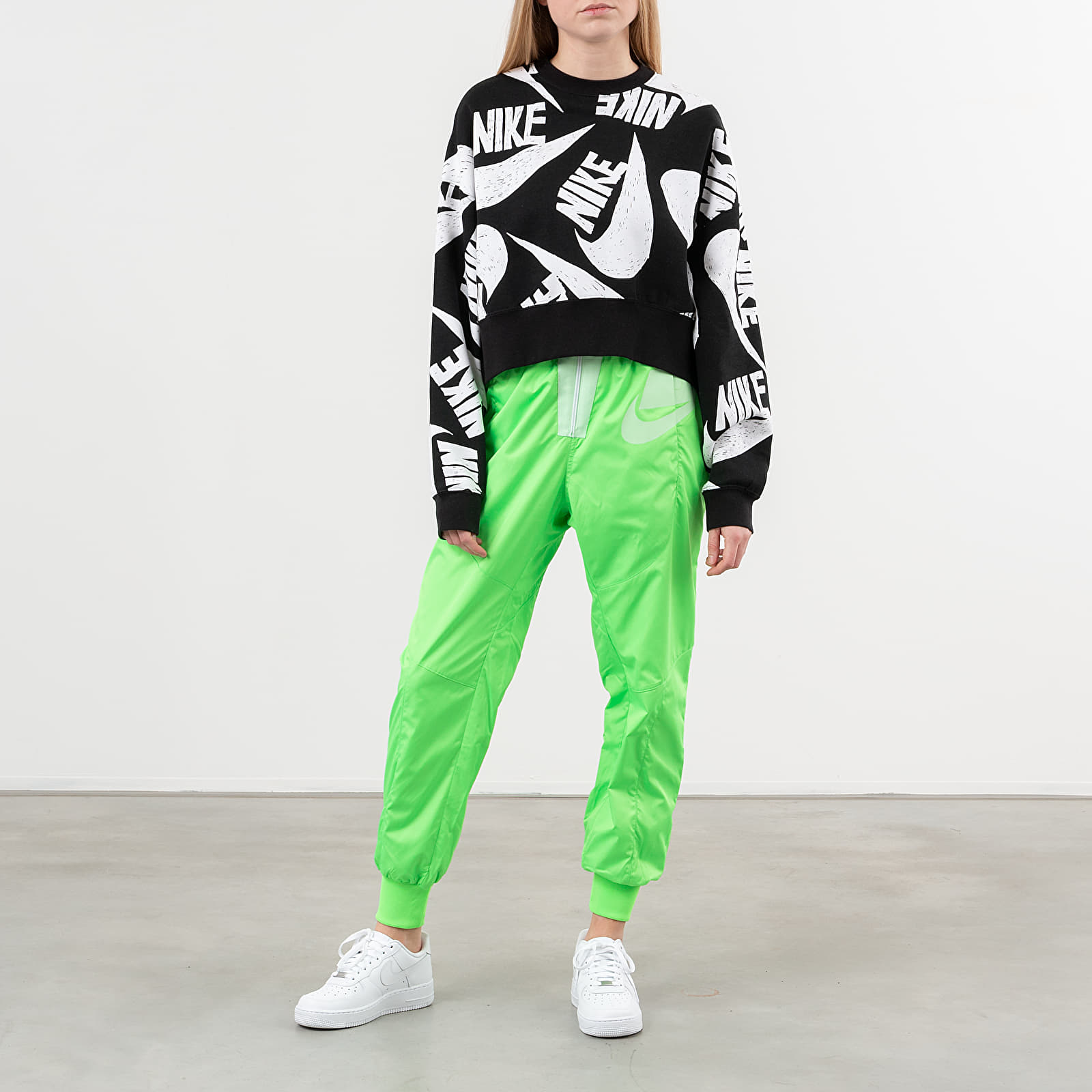 Icon clash fleece crew sweatshirt outlet