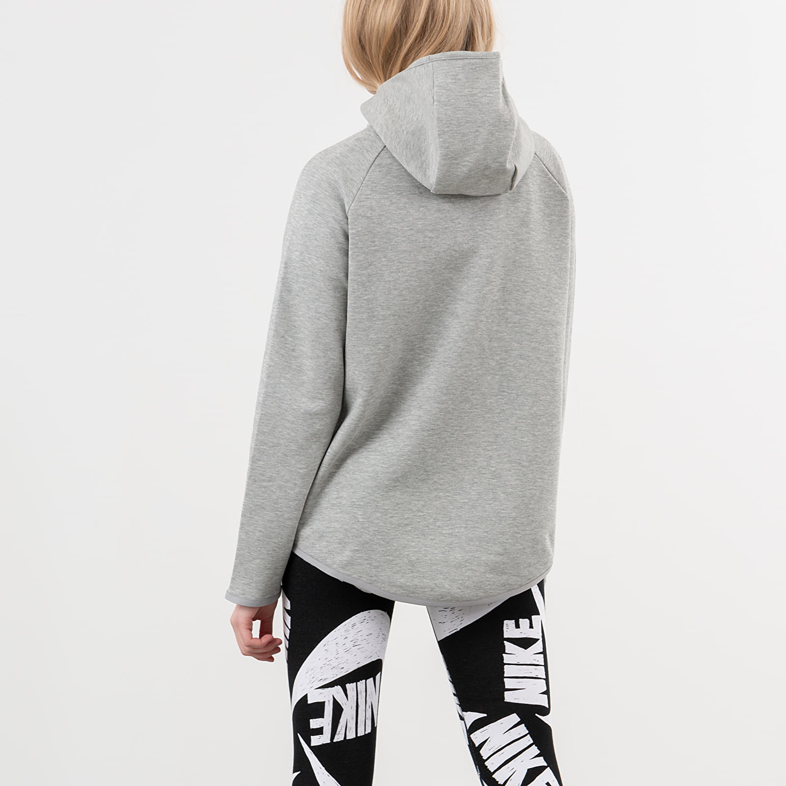 Džemperiai su gobtuvais ir džemperiai Nike Sportswear Tech Fleece Cape Dark Grey Heather/ Matte Silver/ White