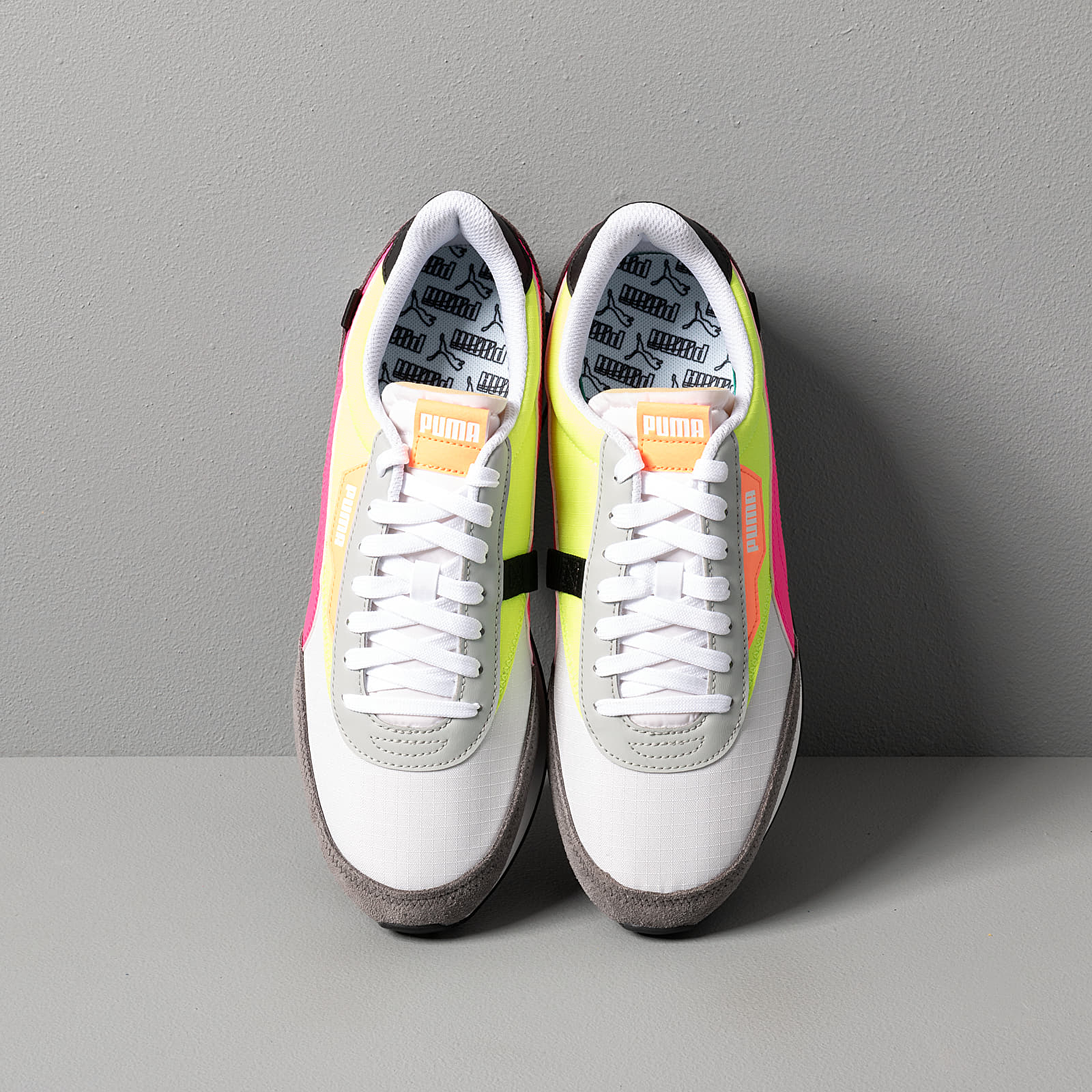Men s shoes Puma Future Rider Play On Puma White Castlerock Yellow Al Footshop