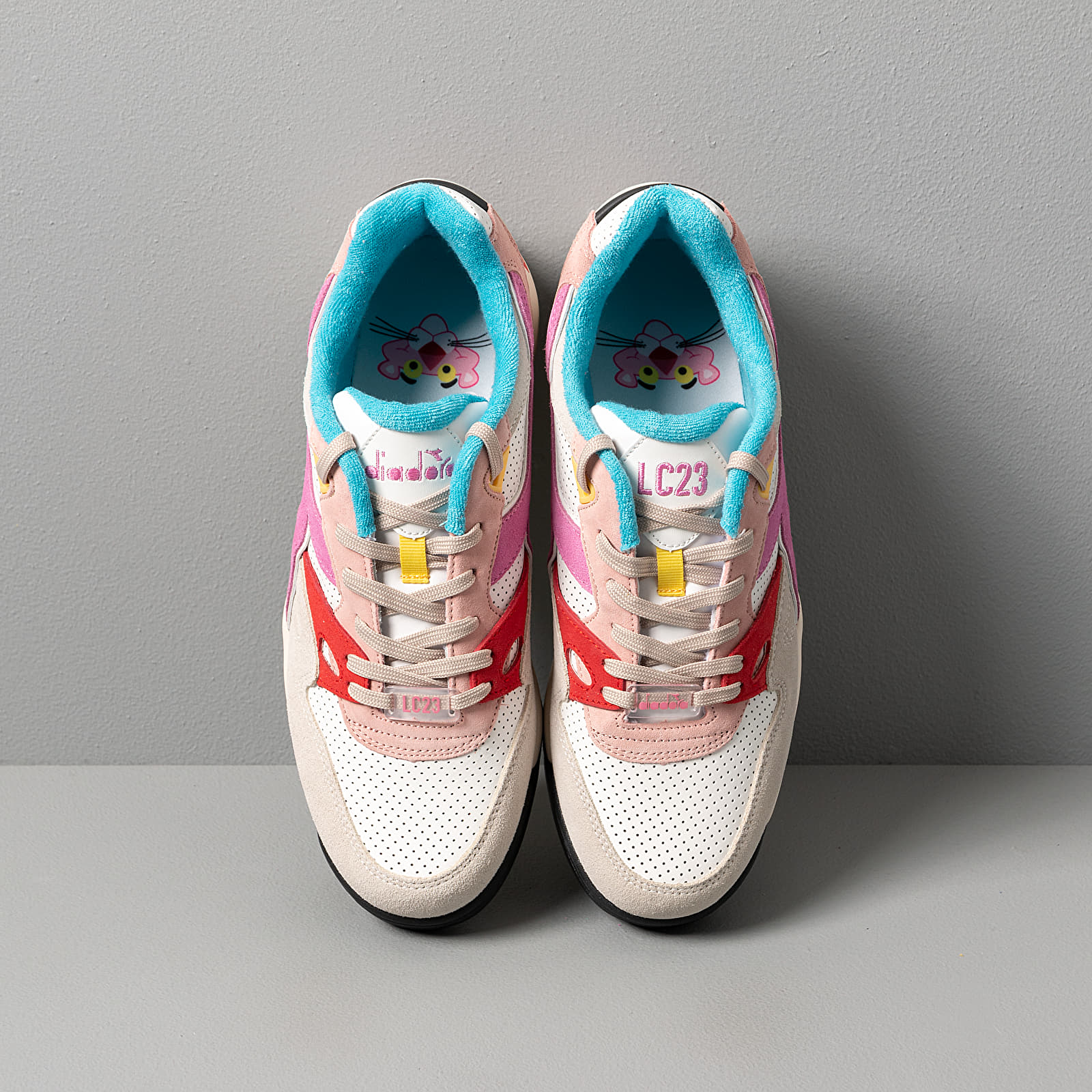 Herren Sneaker und Schuhe Diadora x LC23 x Pink Panther Rebound Ace White