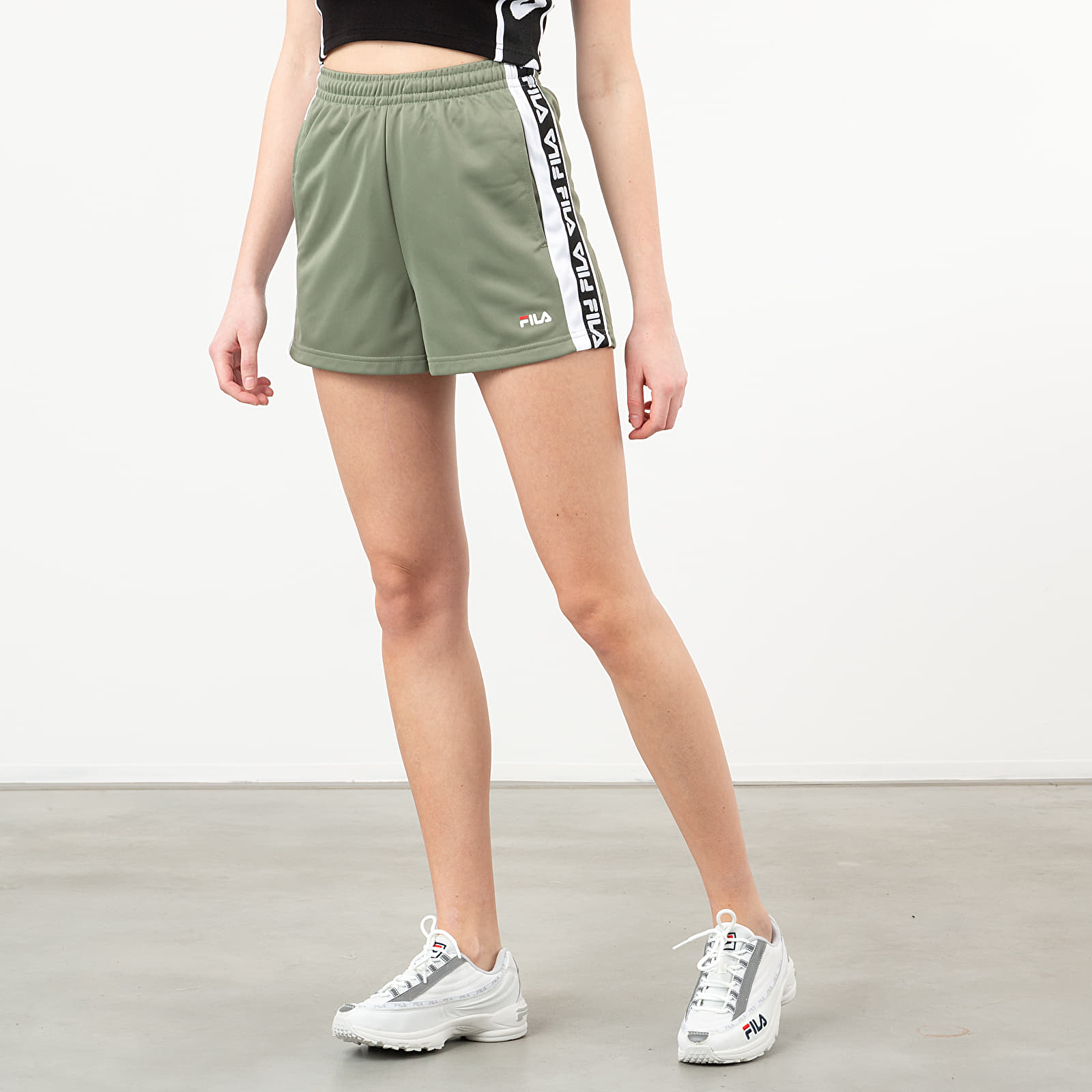 Pantalones cortos FILA Tarin High Waist Shorts Sea Spray/ Bright White