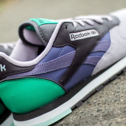 Women s shoes Reebok Classic Leather PM Purple Volt Green White Footshop