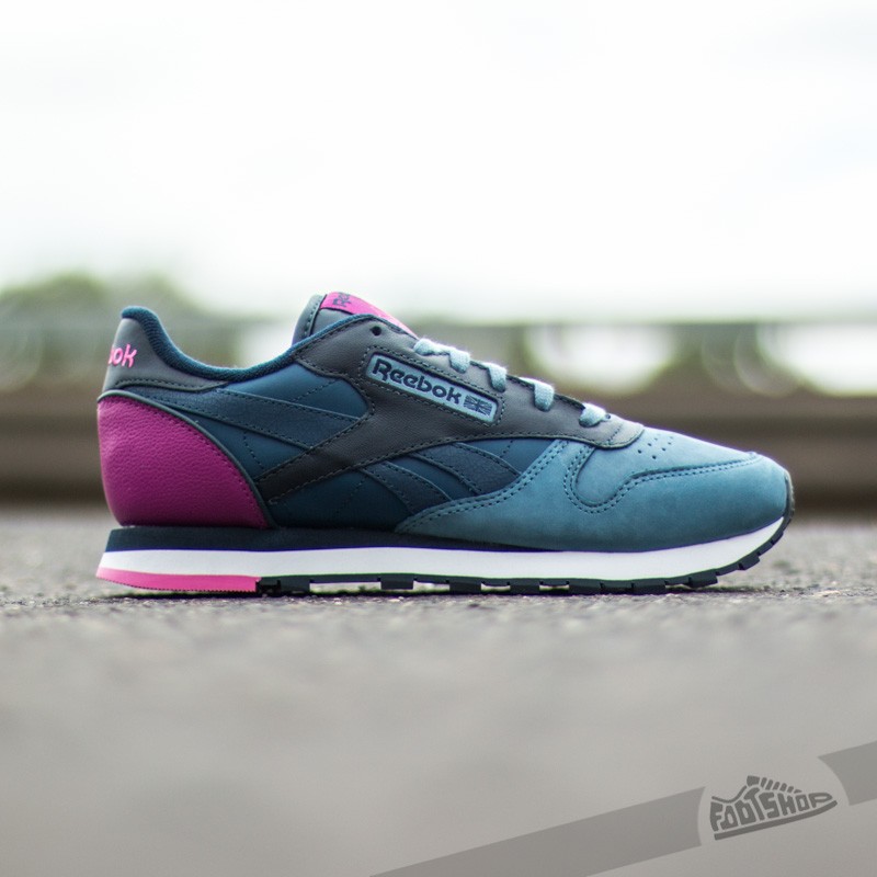 Naiste jalatsid Reebok Classic Leather PM Blue/ Fuchsia/ Pink