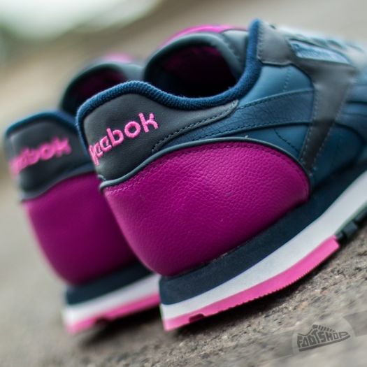 Zapatillas mujer Reebok Classic Leather PM Blue Fuchsia Pink Footshop