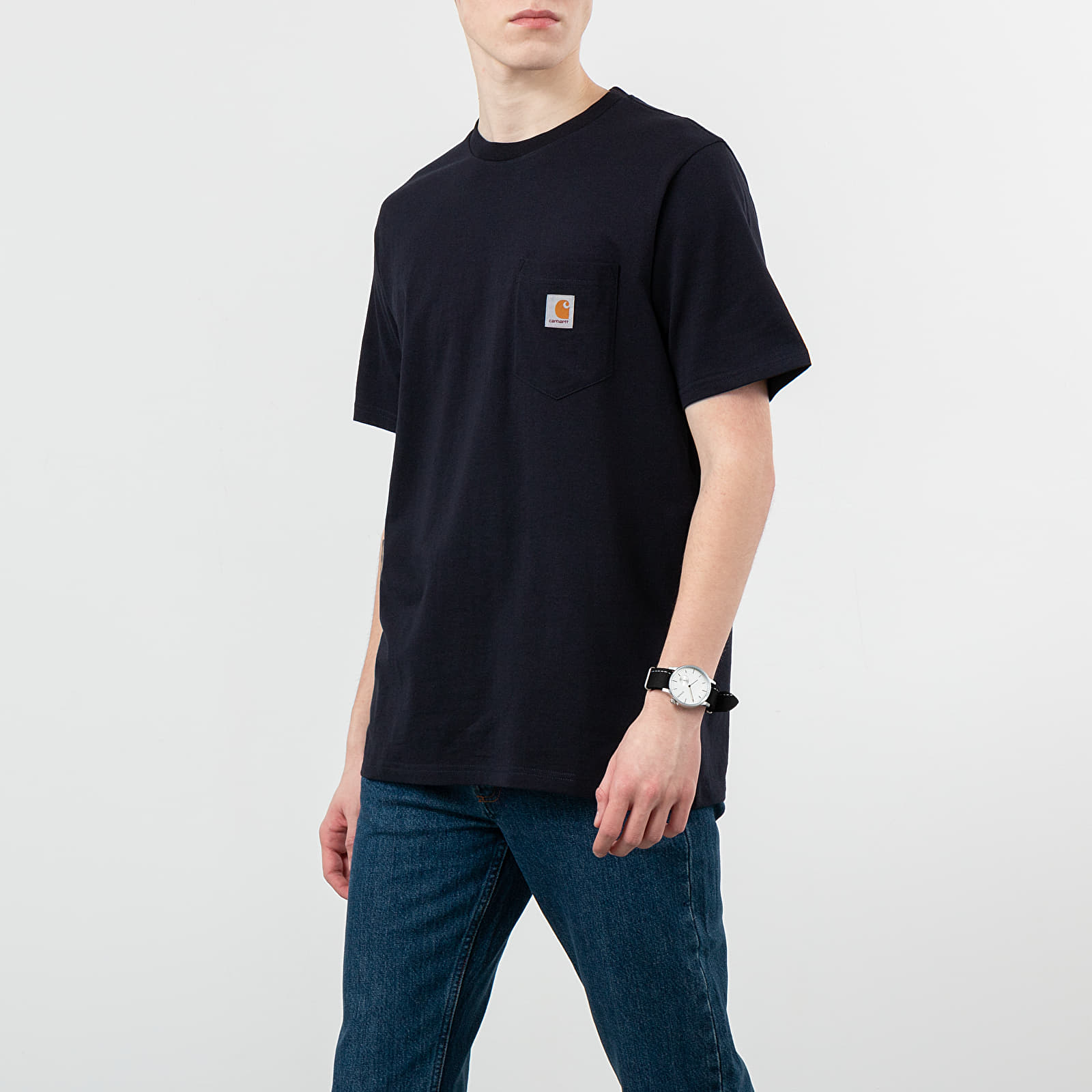 Pólók Carhartt WIP Pocket Tee Dark Navy