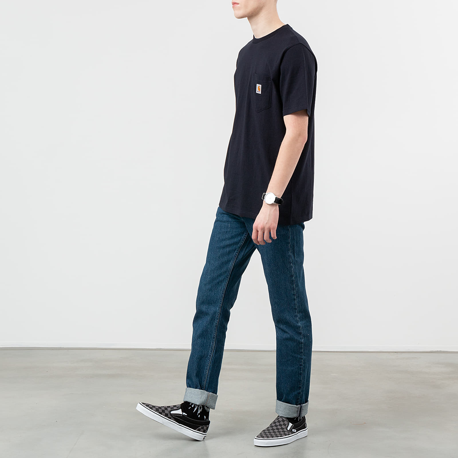 Pólók Carhartt WIP Pocket Tee Dark Navy