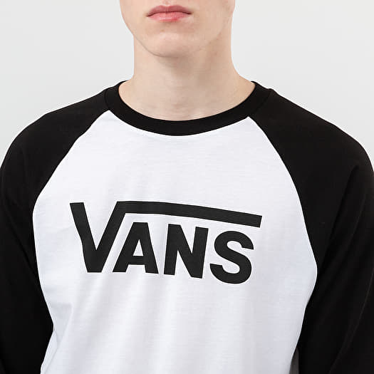 White/ | Classic T-Shirts Footshop Raglan Tee Black Vans