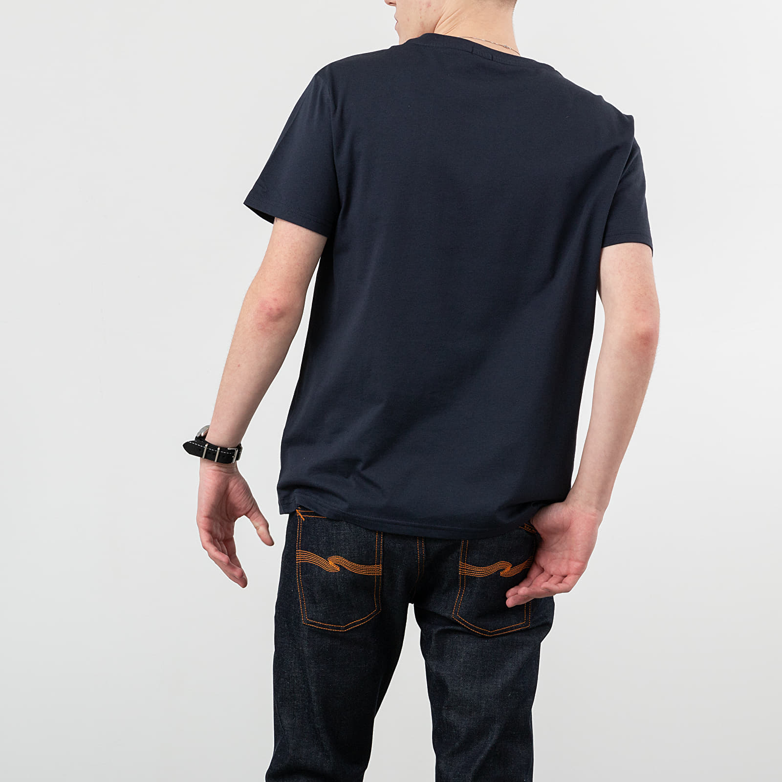 Camisetas Tommy Hilfiger Signature Logo Tee Navy Blazer
