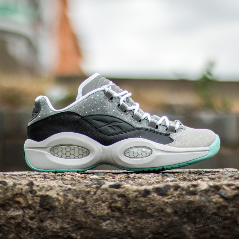 Reebok Question Low R13 Black/ Carbon/ White/ Aqua | Footshop