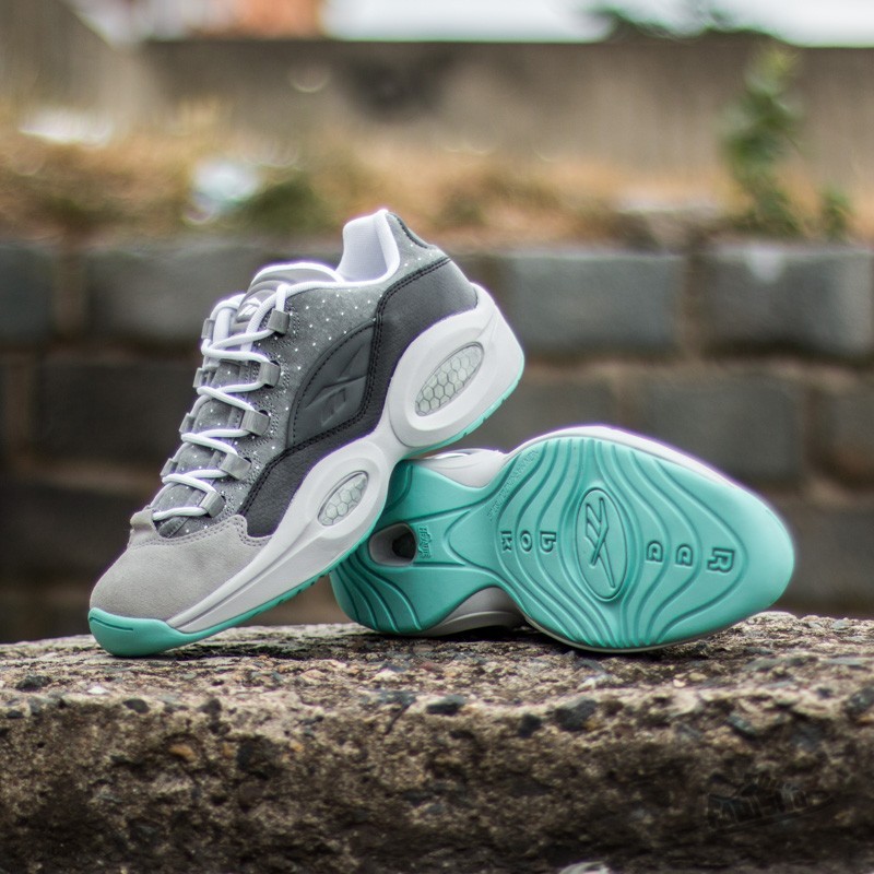 Reebok Question Low R13 Black/ Carbon/ White/ Aqua | Footshop