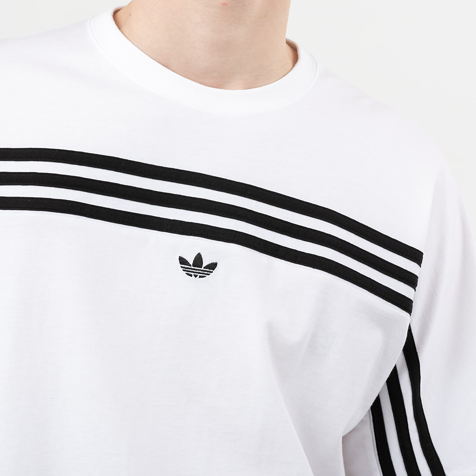 Тениски adidas 3Stripe Tee White/ Black