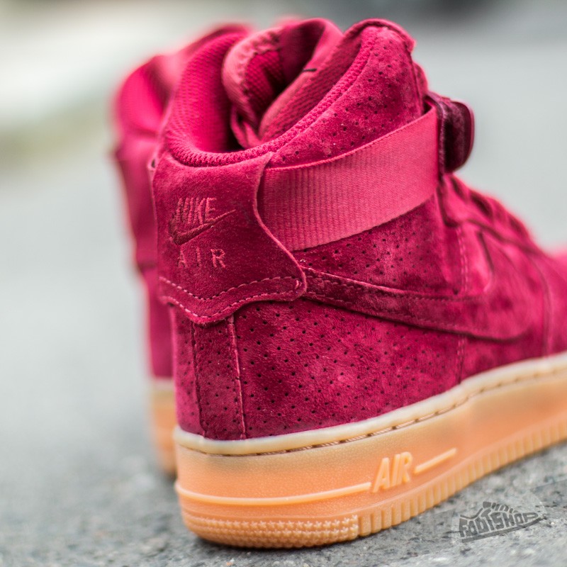 Pink suede air force 1 high sale