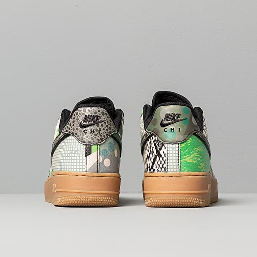 Men s shoes Nike Air Force 1 07 QS Black Black Green Spark Gum Light Brown Footshop