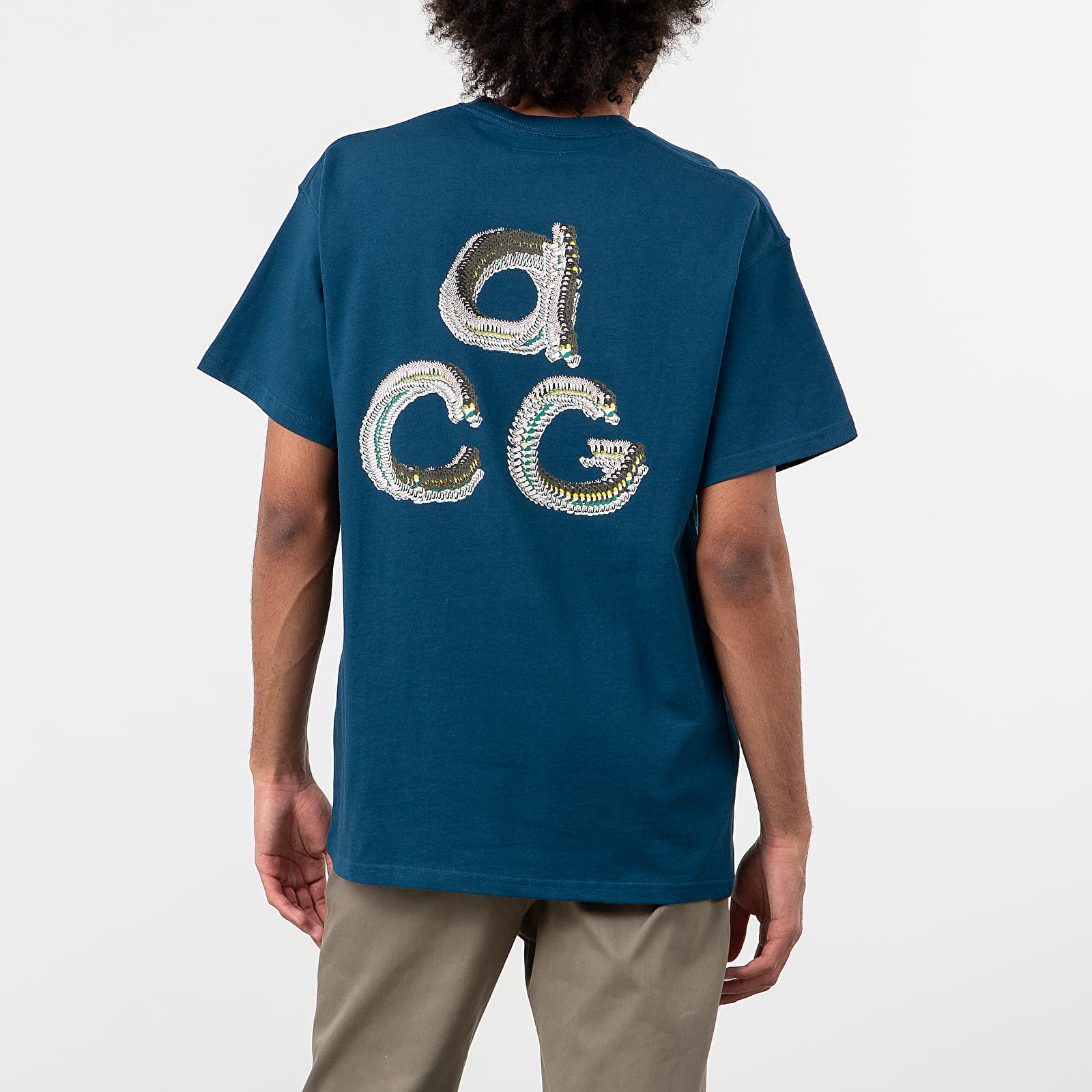 T shirts Nike ACG Tee Valerian Blue Black Footshop