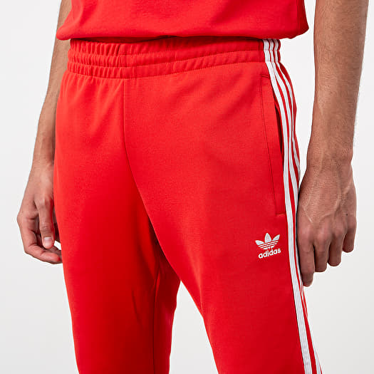 Adidas originals superstar track pants  mens red online