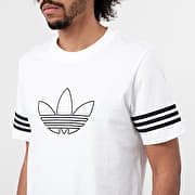 Adidas outline best sale tee white