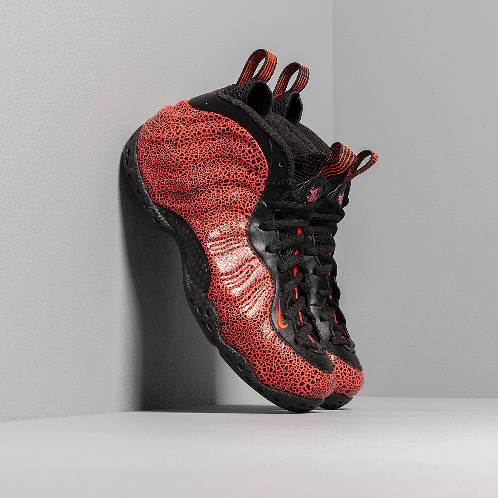 Men's shoes Nike Air Foamposite One Black/ Bright Crimson-Total Crimson