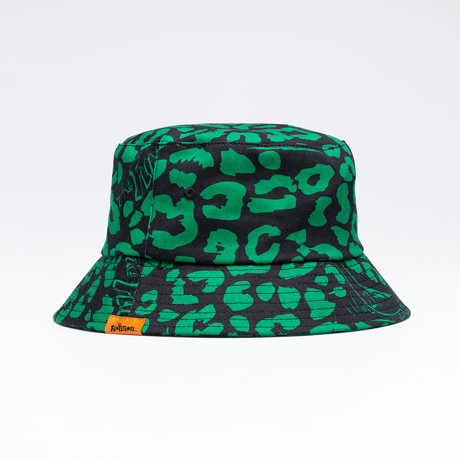 Cappelli alla pescatora Lazy OAF x The Flinstones Dino Leopard Bucket Hat Black/ Green