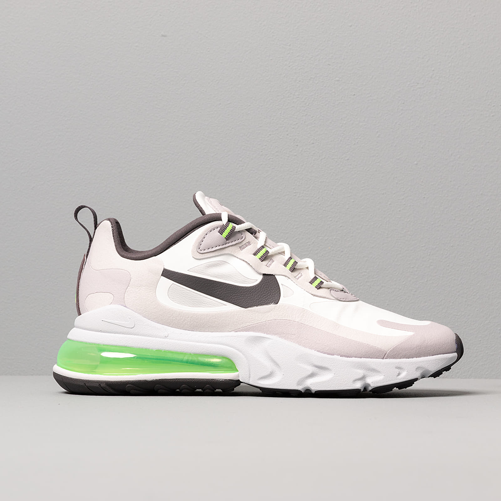 Scarpe uomo Nike Air Max 270 React Summit White/ Electric Green-Vast Grey