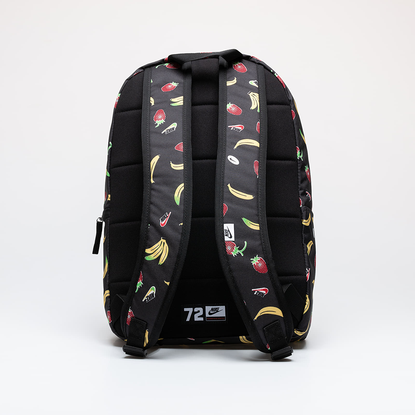 Krepšiai ir kuprinės Nike Heritage Fruit All Over Print Backpack Black/ Black/ White
