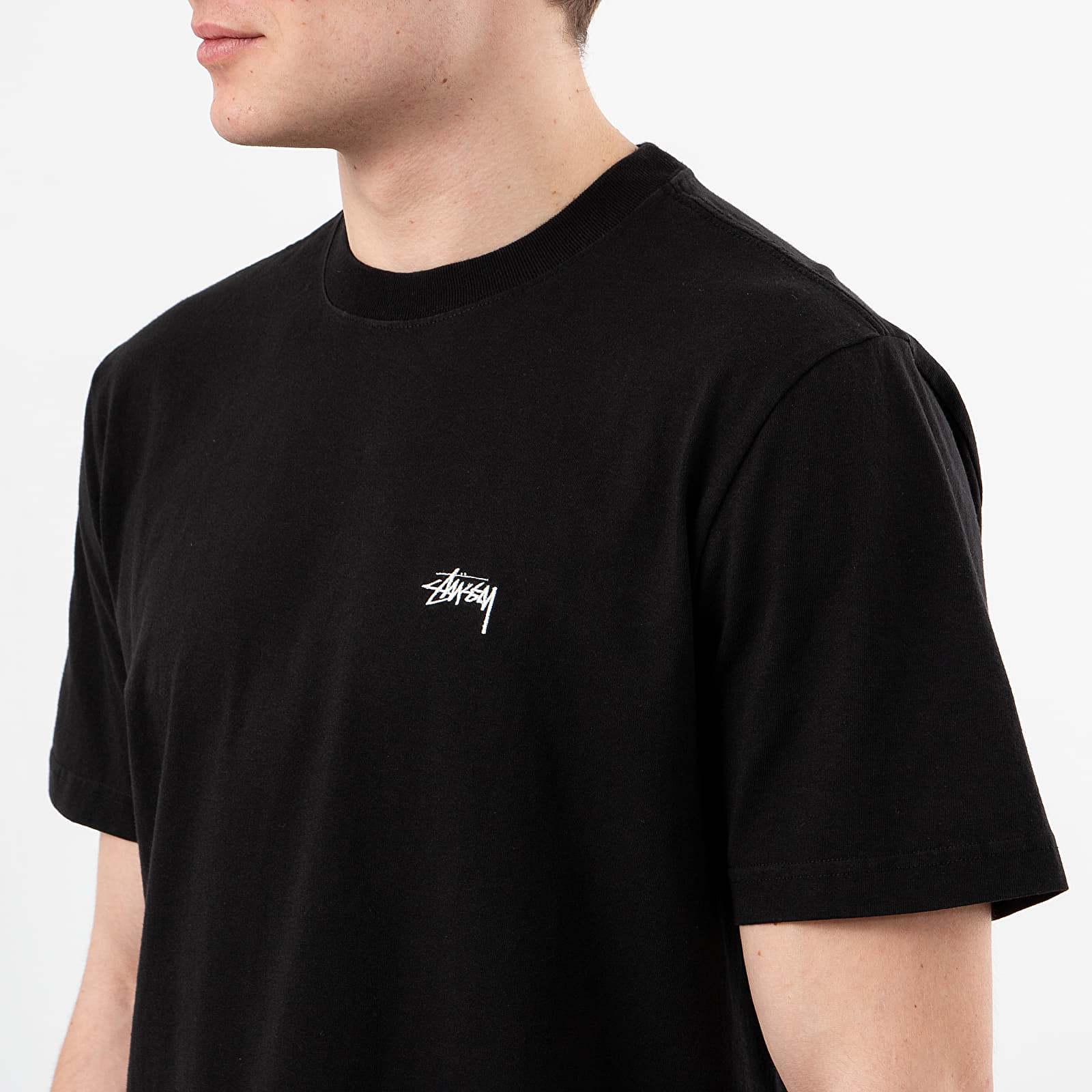 T-shirts Stüssy Stock Logo Crew Tee Black