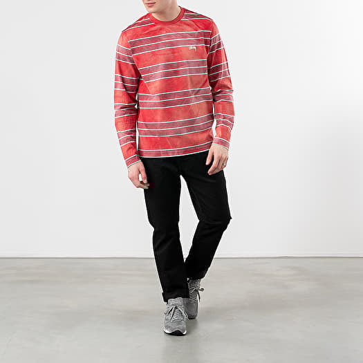 トップス StussyBaja Stripe Long-Sleeve Crew Tee STUSSY MEN'S LONG SLEEVE BOLD STRIPE CREW SWEAT ORANGE BLUE