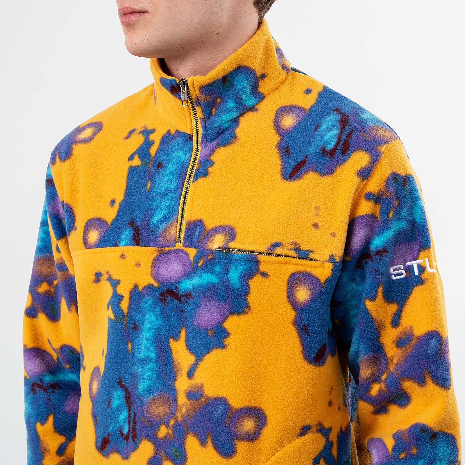 Abbigliamento Stüssy Half Zip Polar Mock Crewneck Tie Dye
