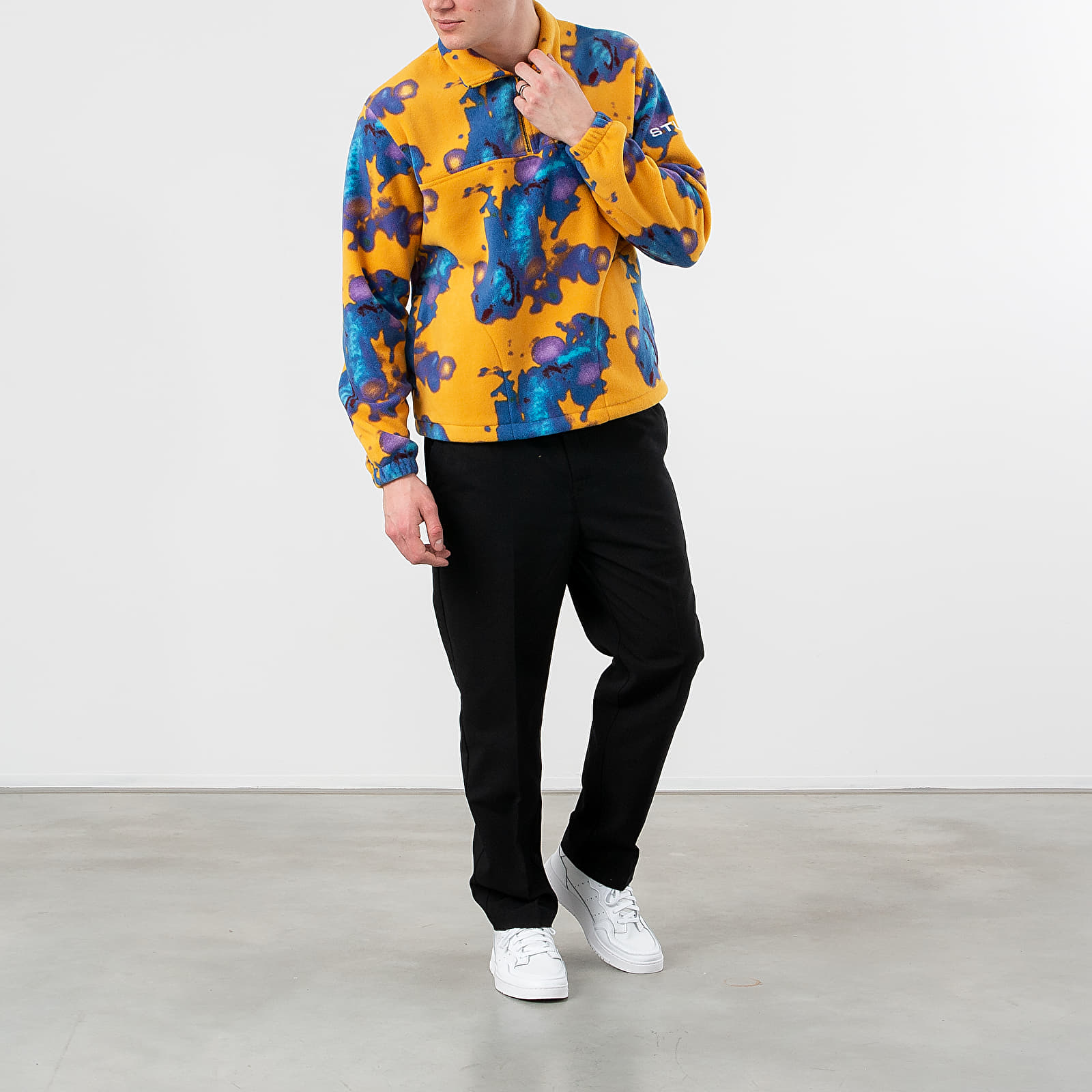 Abbigliamento Stüssy Half Zip Polar Mock Crewneck Tie Dye