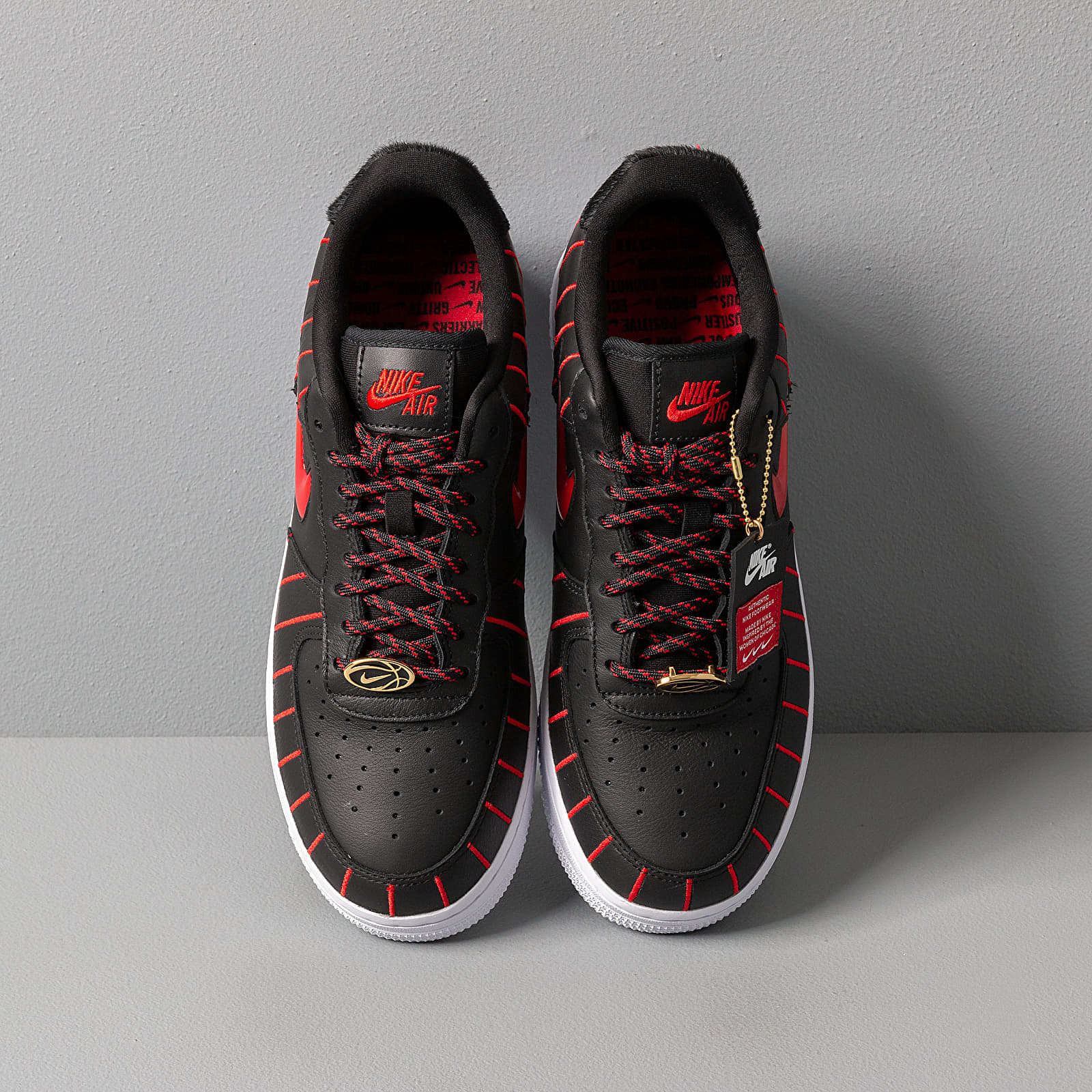 Women's shoes Nike W Air Force 1 Jewel QS Black/ University Red-Black