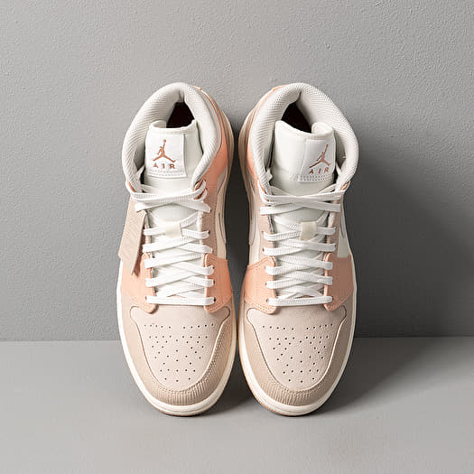 Men s shoes Air Jordan 1 Mid Sail Light Bone String Shimmer