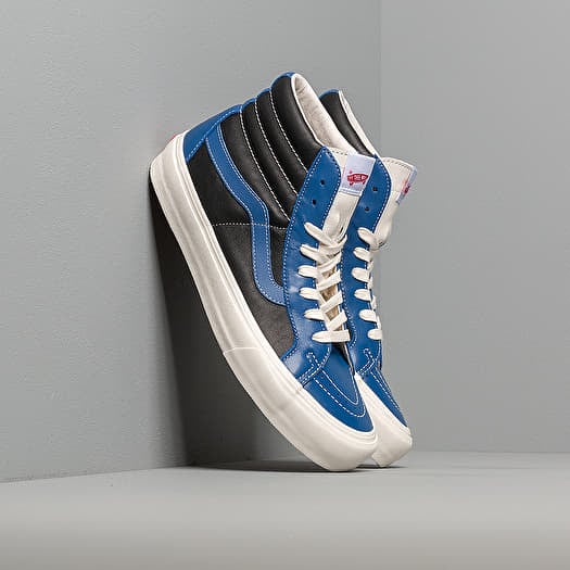 Men s shoes Vans Vault Sk8 Hi Reissue Vl Leather True Blue Black Footshop
