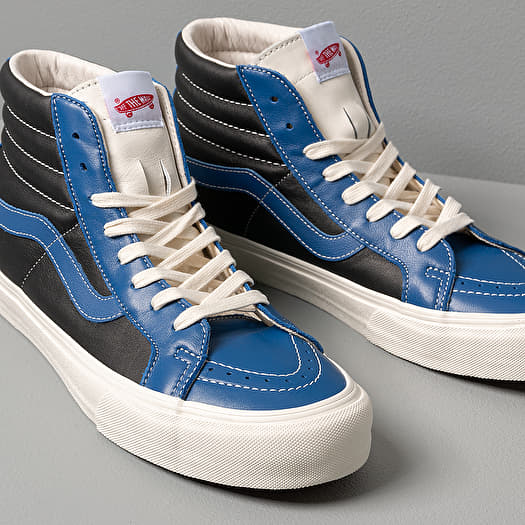 Men s shoes Vans Vault Sk8 Hi Reissue Vl Leather True Blue Black Footshop