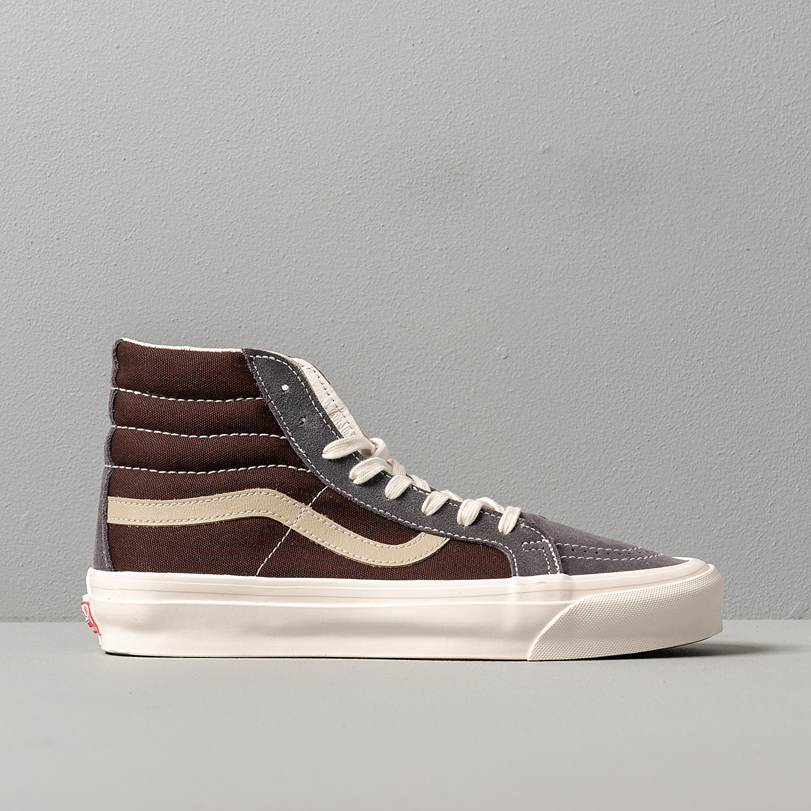 Pánske tenisky a topánky Vans OG Sk8-Hi LX (Suede/ Canvas) Brown/ Grey