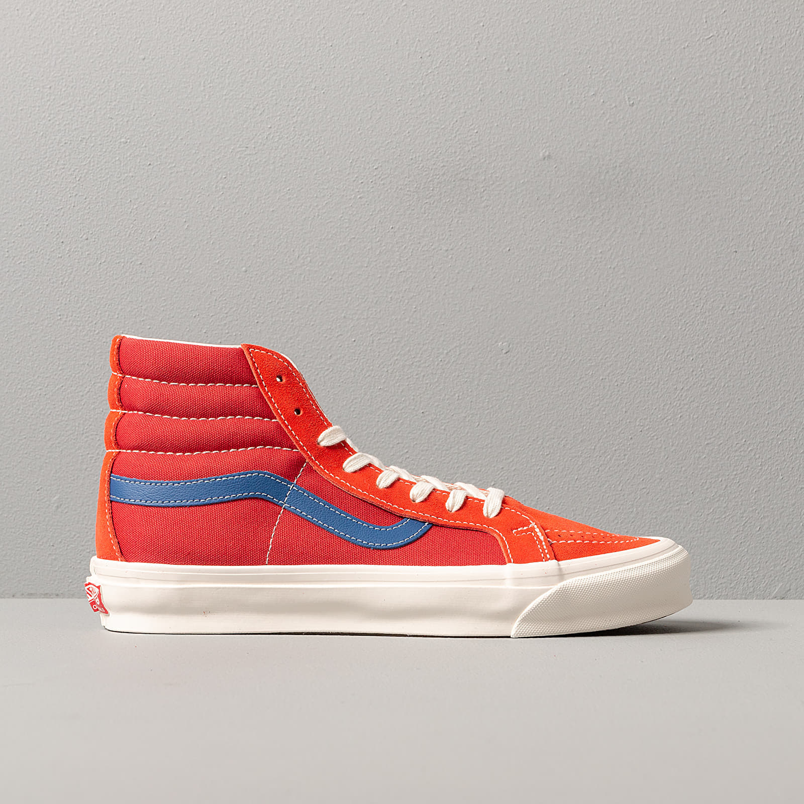 Men's shoes Vans Vault OG Sk8-Hi LX (Suede/ Canvas) Red/ Blue