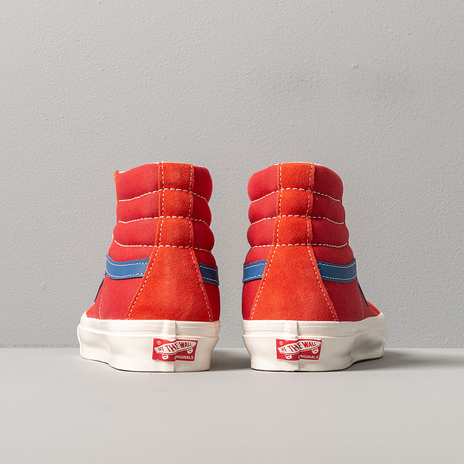 Blue and red sales high top vans