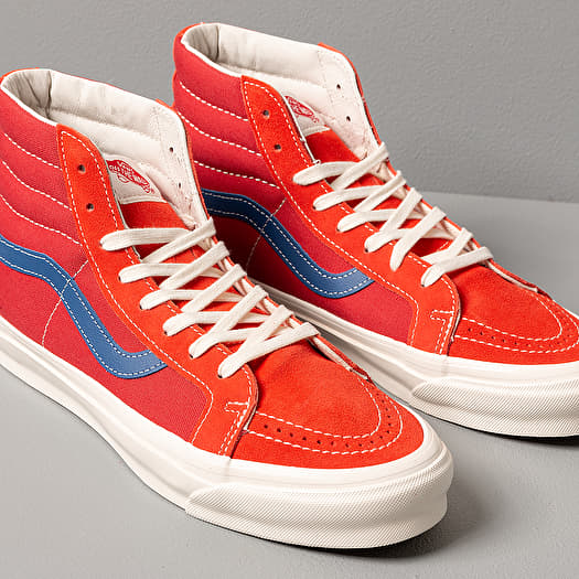 Orange red and blue vans clearance