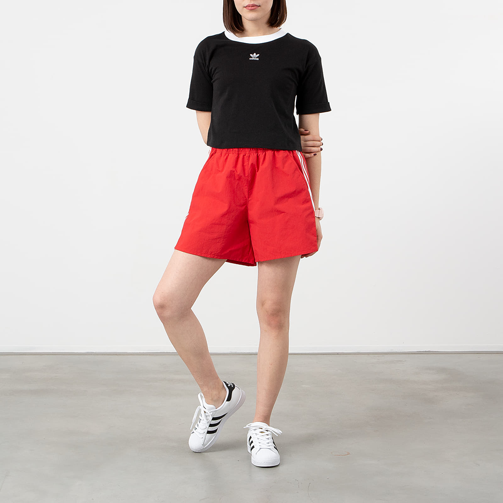 Шорты adidas Shorts Lush Red/ White
