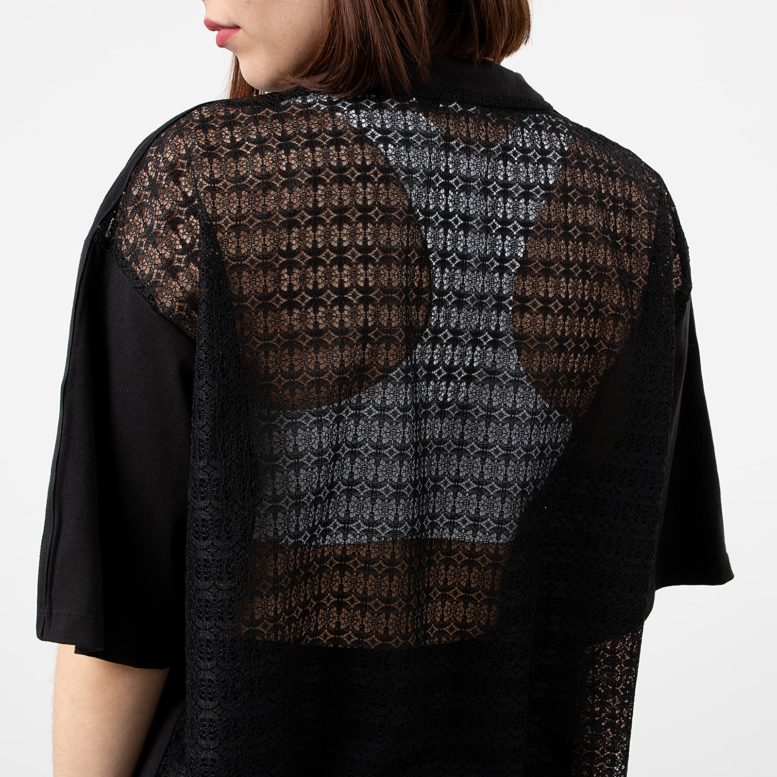 Marškinėliai adidas Lace Back Tee Black