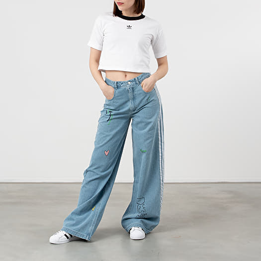 Pants adidas by Fiorucci Denim Trackpants Clear Sky | Footshop