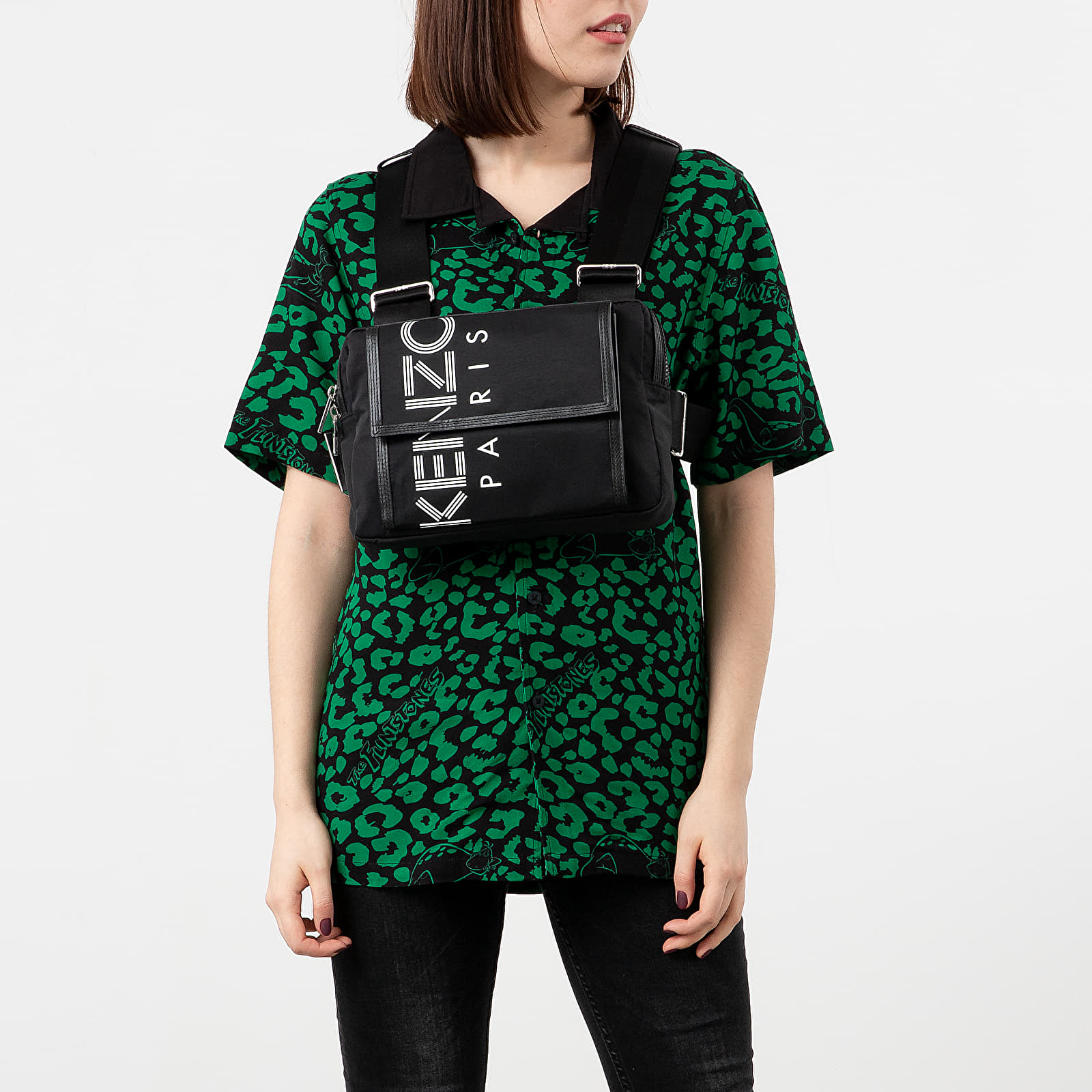 Ledvinky KENZO Paris Logo Chest Rig Black Footshop