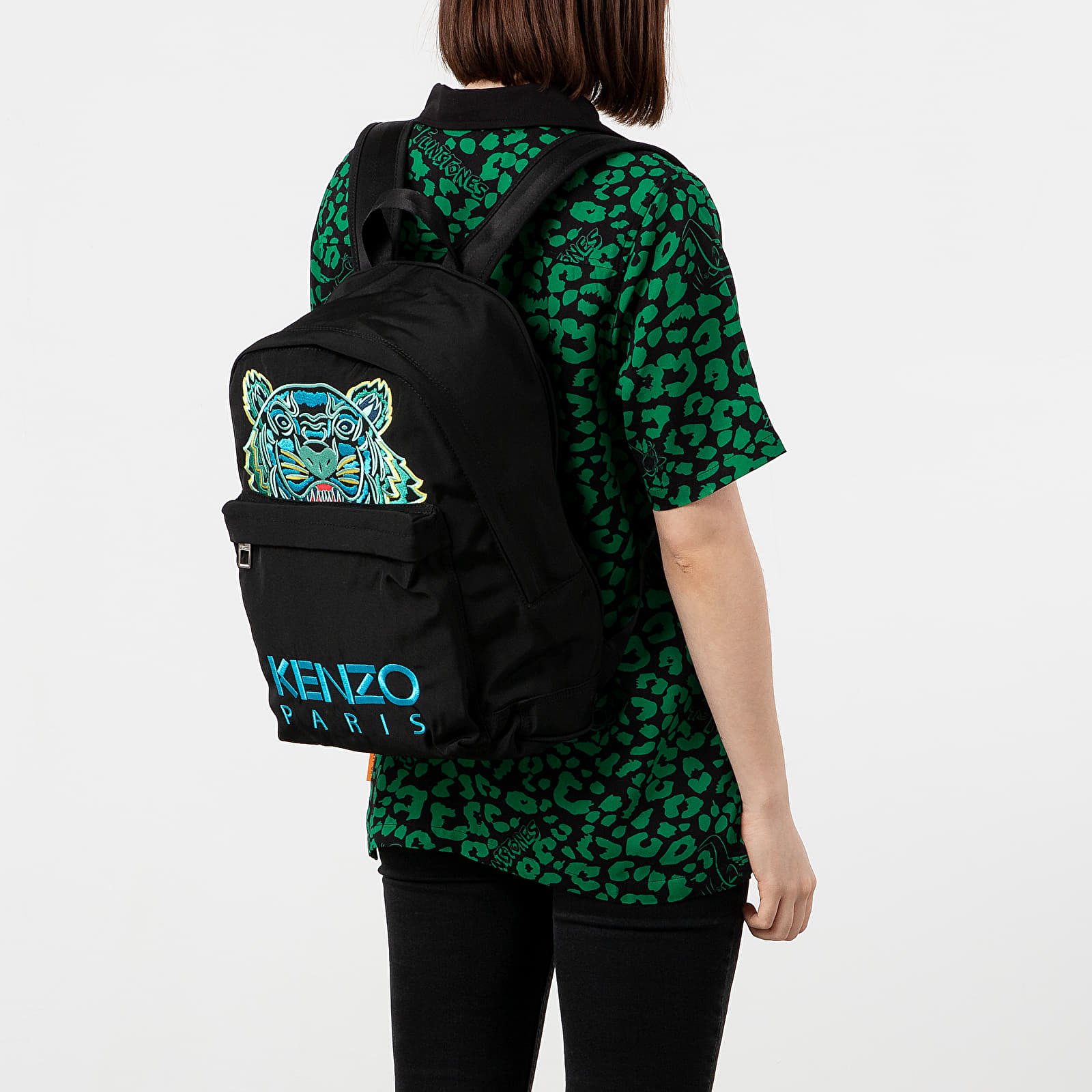 Rucksäcke KENZO Large Tiger Backpack Black/ Green