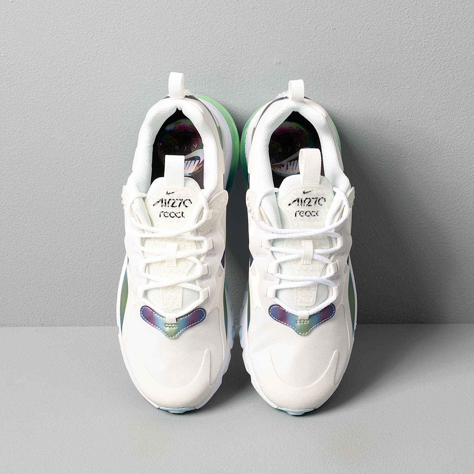 Zapatillas y zapatos para niños Nike Air Max 270 React 20 (GS) Summit White/ Multi-Color-Platinum Tint