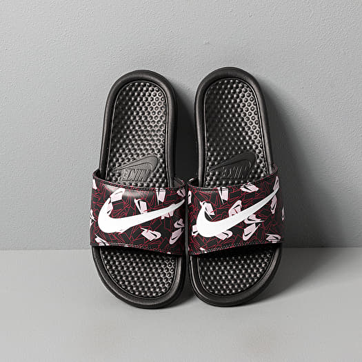 Nike benassi jdi print on sale black