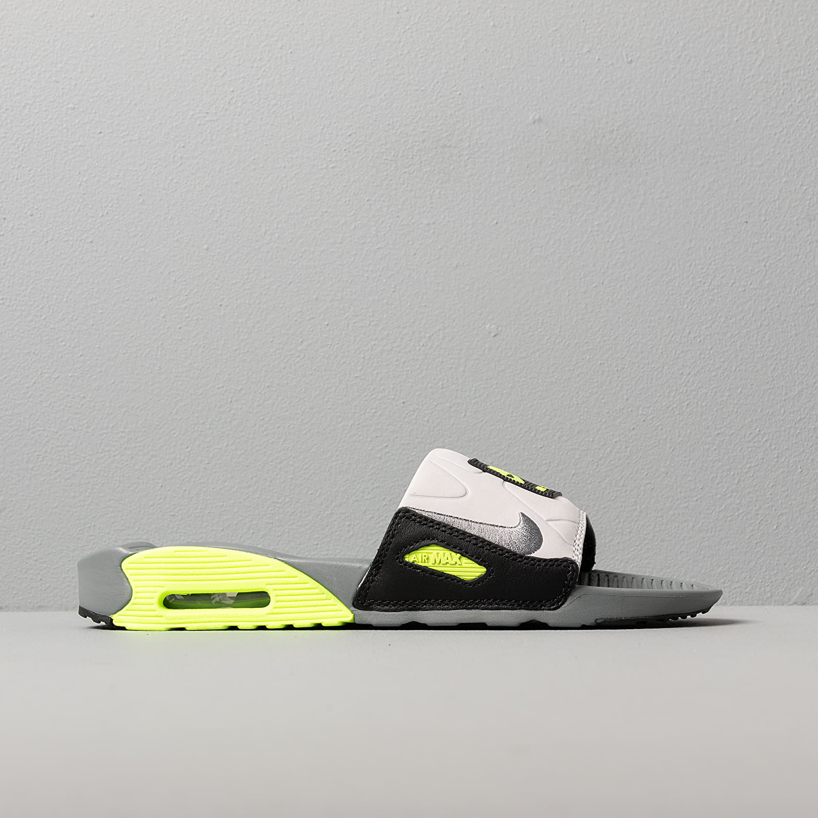 Women s shoes Nike Wmns Air Max 90 Slide Smoke Grey Smoke Grey Volt Black Footshop